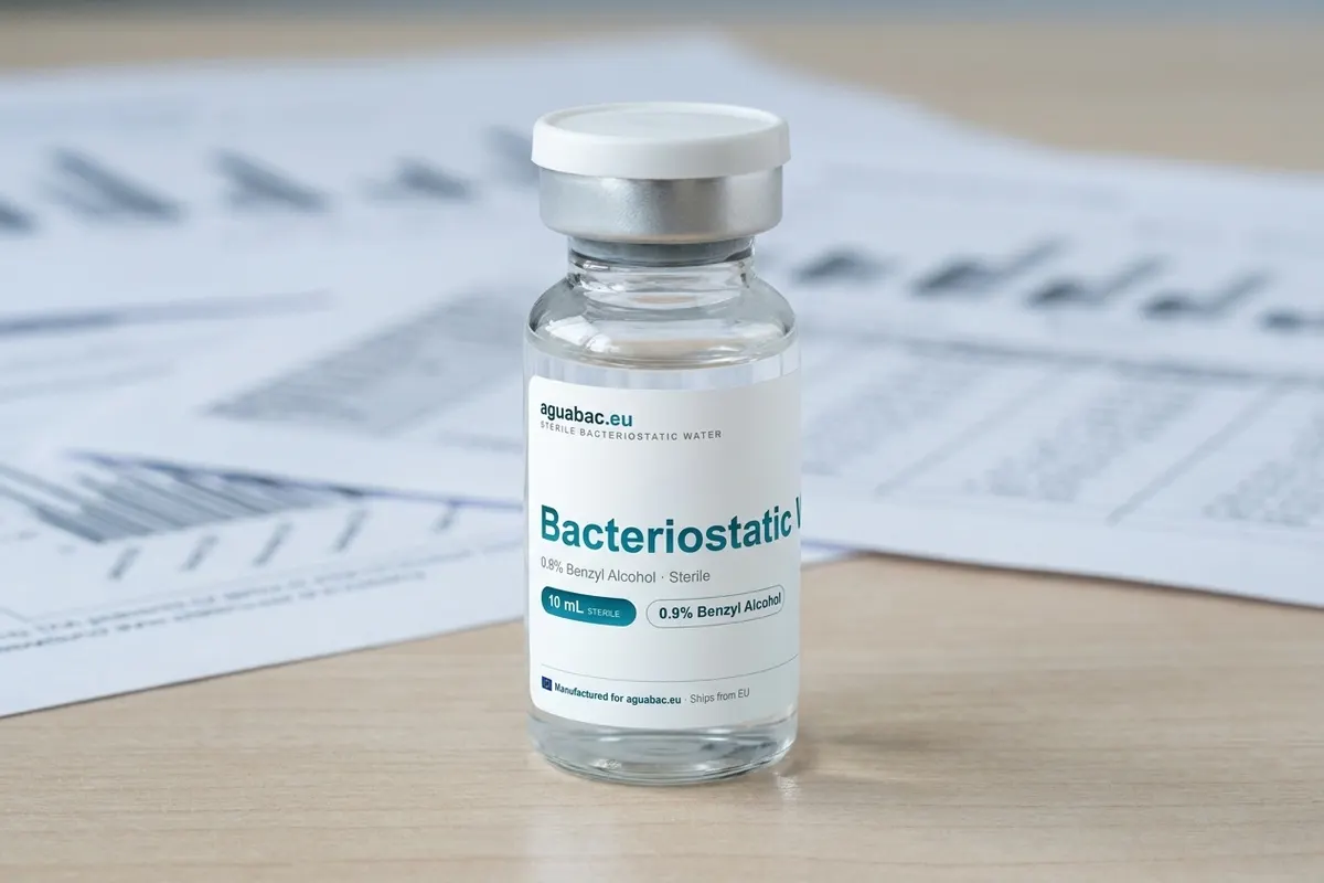 Control de calidad de Agua bacteriostática 10 ml